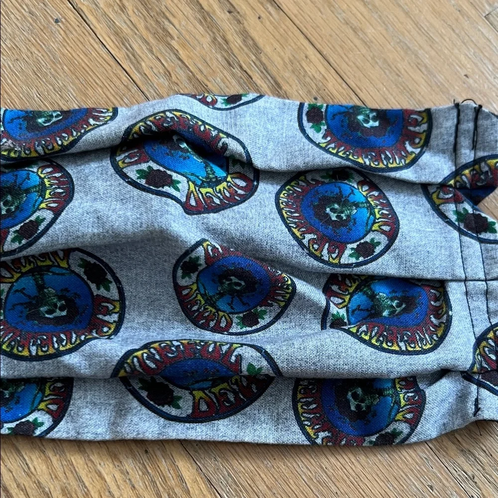 VINTAGE RARE Colorful GRATEFUL DEAD Pattern Face Mask Bobby Weir Jerry Garcia GC